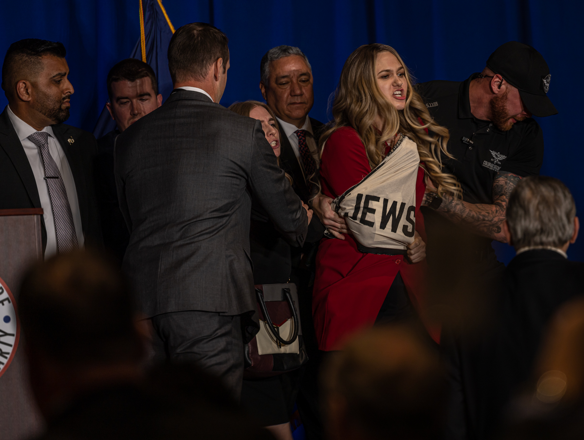 Pro-Israel Means ‘Anti-Jew?’ Protester Explains Why She Rushed Stage at DeSantis Speech